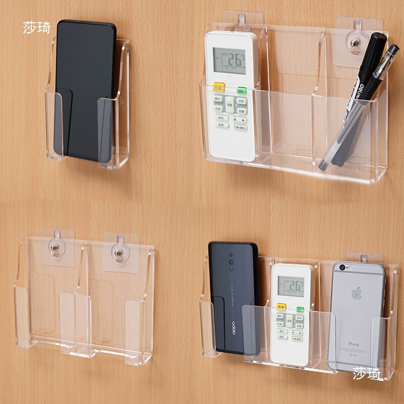 Air Conditioner Remote Control Storage Box Acrylic Wall Box Mobile Phone Charging Wall-Mounted Transparent Wall-Mounted Placement Rack Simple Air Conditioner Remote Control Storage Box Acrylic Wall Box Mobile Phone Charging Wall-Mounted Transparent Wall-Mounted Placement Rack Simple