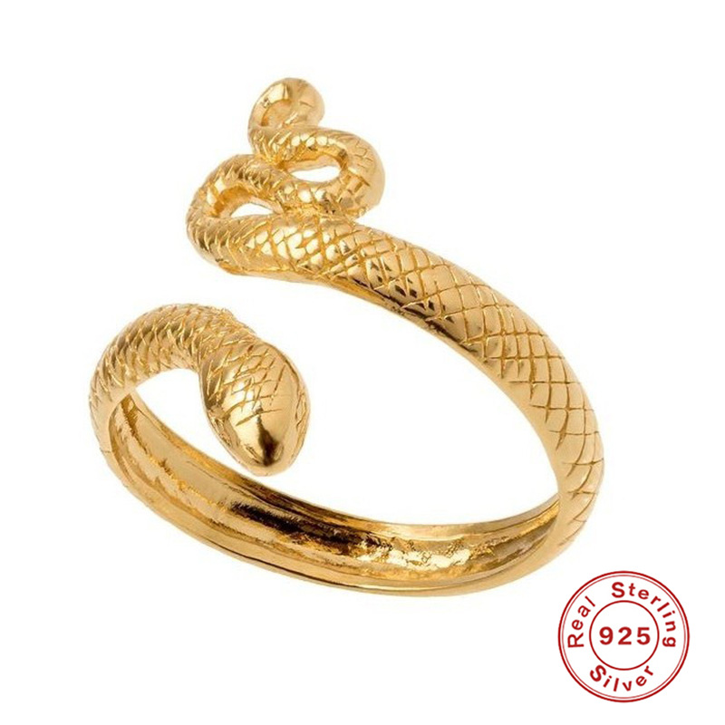 7g Weight Open Rings Classification 925 Sterling Silver Snake Open Rings