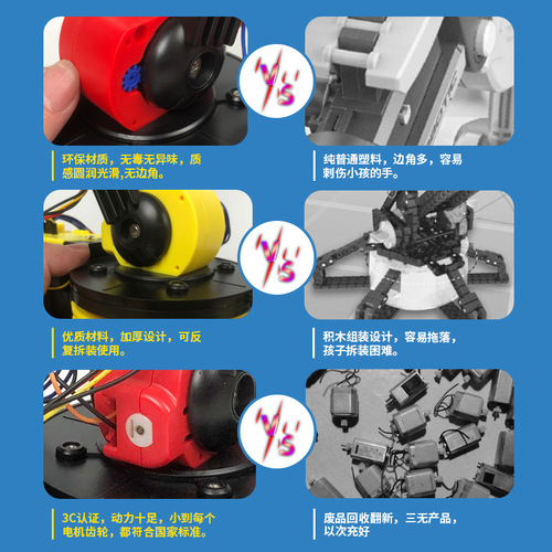 Remote control mechanical arm student assembled children's educational boy electric toys diy handmade technology production cross-border