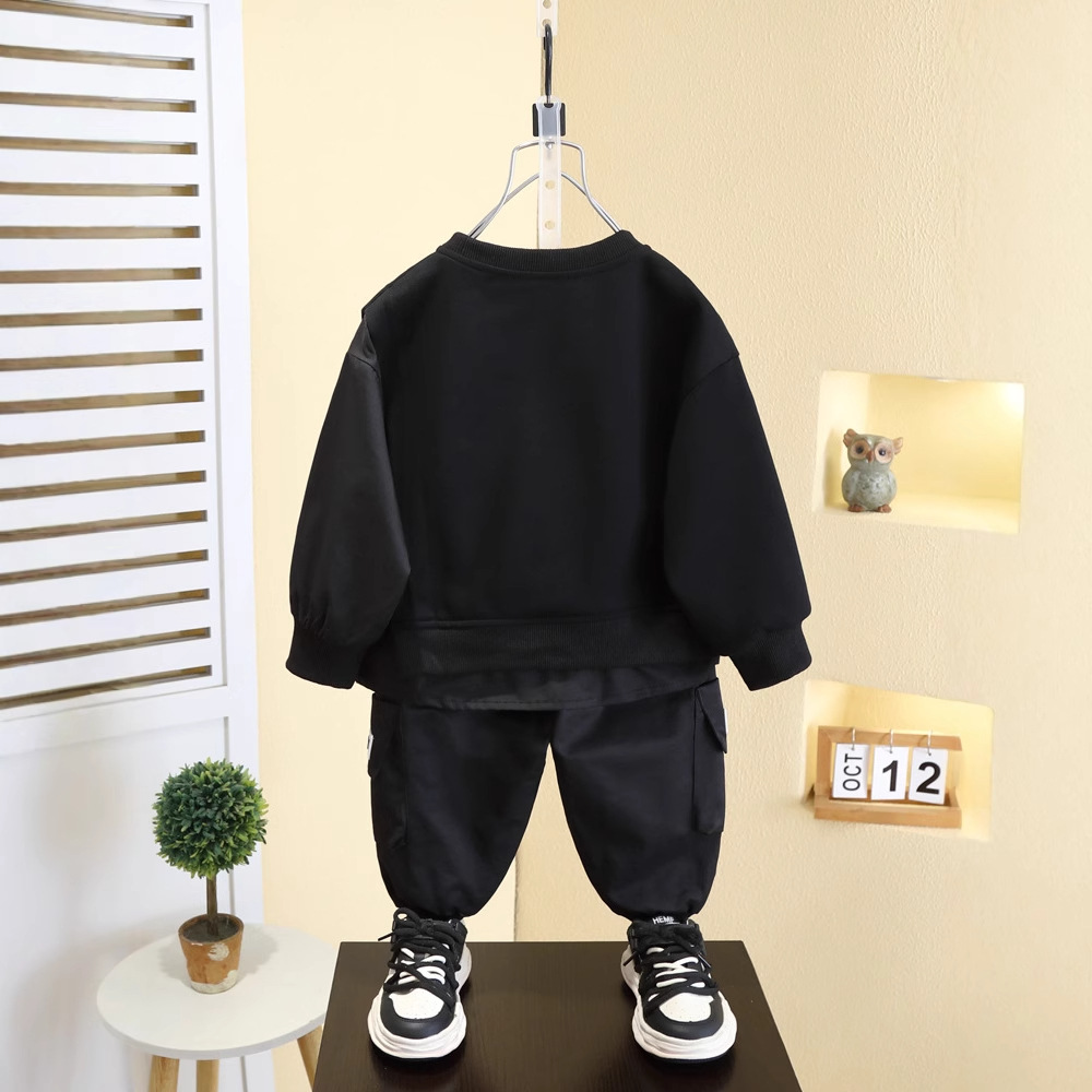 7572 Ropa para niños Traje deportivo de primavera para niños 2025 Nuevo estilo hermoso y moderno estilo de primavera y otoño para niños Primavera y otoño