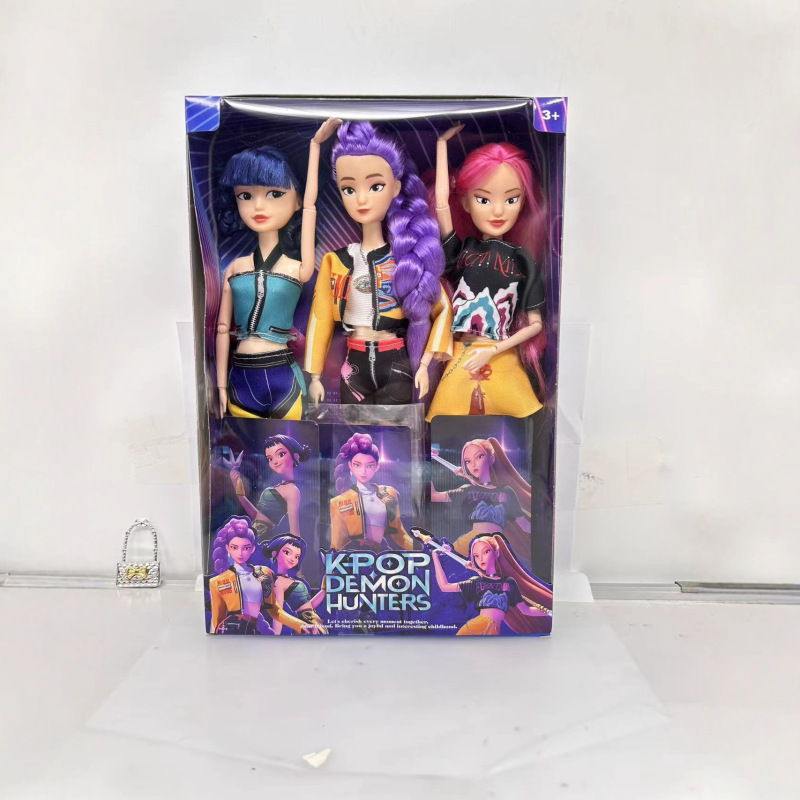 Cross-Border Kpop Hunter Girl Group Boy Group Animated Version Doll Theme Song Colorful Light Music Figure Toy Cross-Border Kpop Hunter Girl Group Boy Group Animated Version Doll Theme Song Colorful Light Music Figure Toy