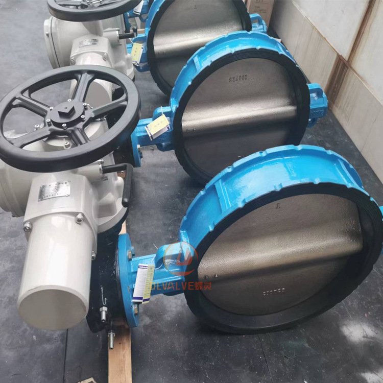 电动球墨铸铁对夹式蝶阀 电动软密封蝶阀D971X-16Q DN1200