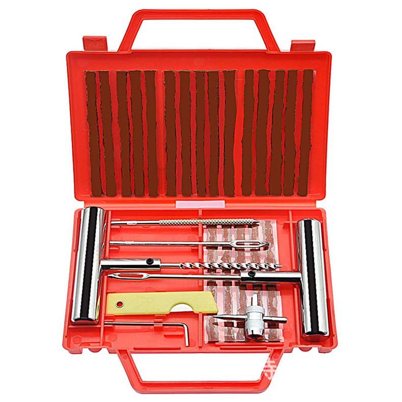 Cross-Border Car Tire Repair Tool Set 23-Piece Tire Repair Kit Rubber Strips Motorcycle Vacuum Tire Quick Repair Emergency Kit