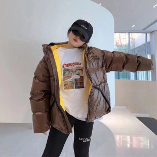 2025 Off-Season Special Price Kidsren's Contrasting Color Hooded Short down Jacket for Boys and Girls Glossy No-Wash White Duck down Winter Jacket