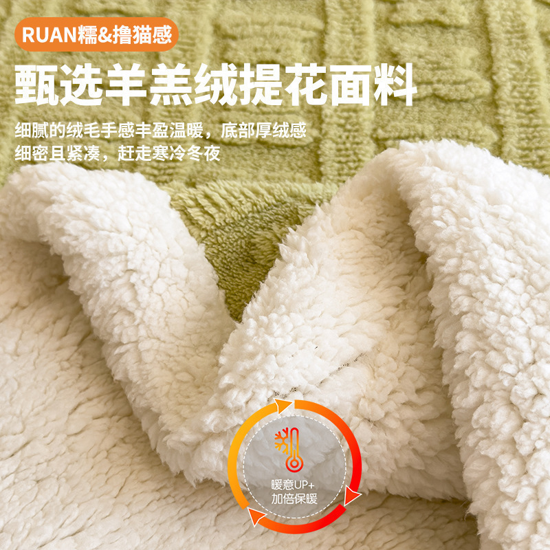 Cordero mantas de cachemira invierno grueso mantas de cubierta de oficina mantas de siesta mantas de dormitorio de estudiantes mantas de sofá de coral