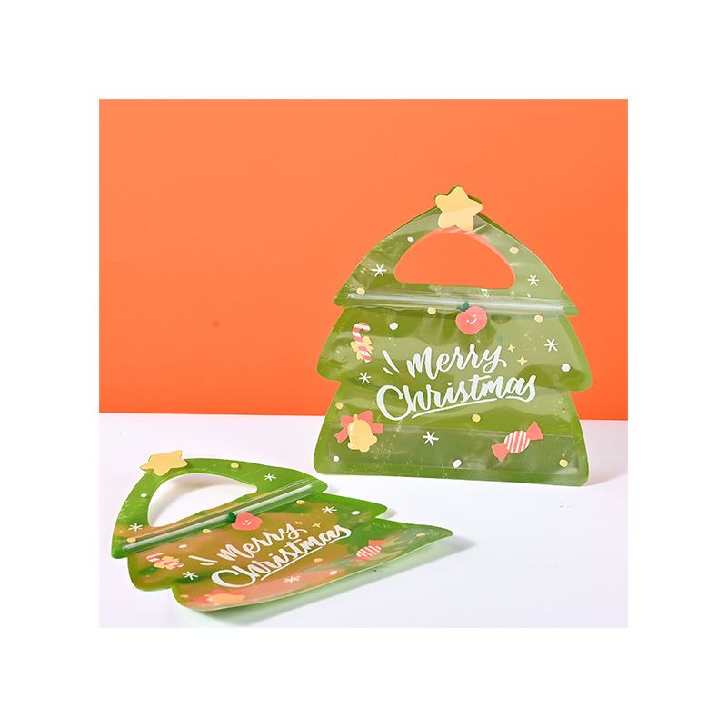 Cute Christmas Tree-Shaped Gift Bags, Customized Snack Packaging Bags, Birthday and Holiday Gift Bags, Cross-Border Foreign Trade