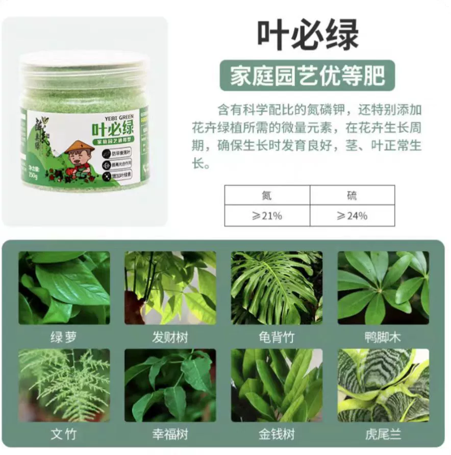 Зеленые цветы, плотные горшки, общие домашние садовые удобрения, питательные растворы для улучшения желтых листьев и зеленых листьев
