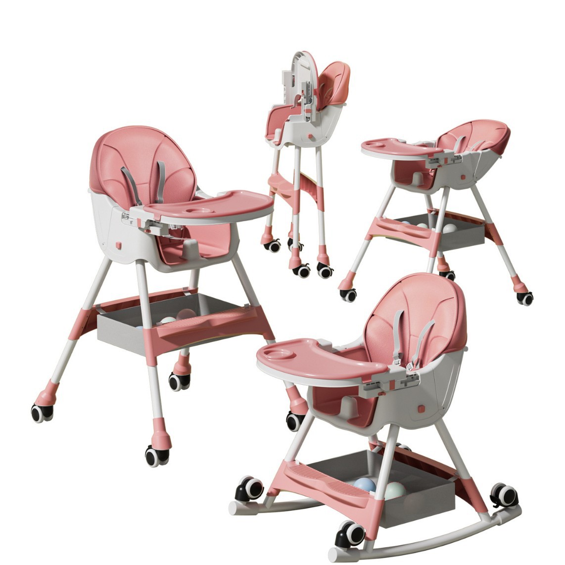 Silla de comedor para bebés, silla plegable multifuncional para bebés, mesa de comedor para bebés portátil, asiento para niños