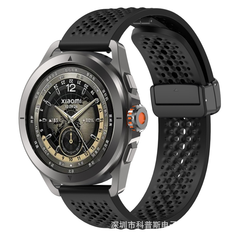 小米Watch s 4 Sport公式同タイプの通気性バンドxiaomマグネット折り畳みiシリコンバンドを適用します。|undefined