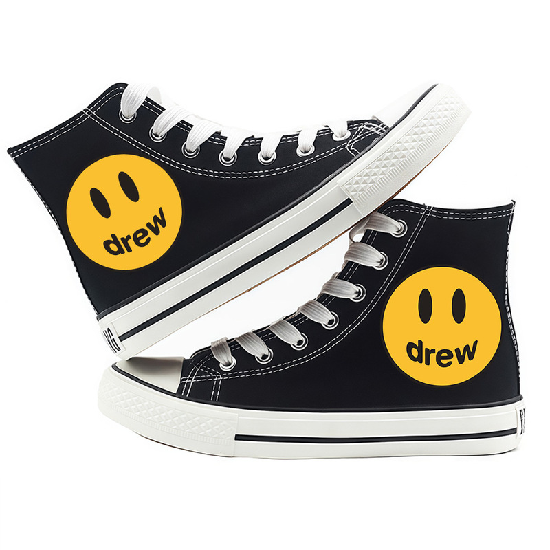 Cross-Border Dropshipping Cartoon Smiley Face Printed Canvas Shoes Student Sneakers Funny Expression Fashion Cartoon Couple High-Top Shoes Cross-Border Dropshipping Cartoon Smiley Face Printed Canvas Shoes Student Sneakers Funny Expression Fashion Cartoon Couple High-Top Shoes