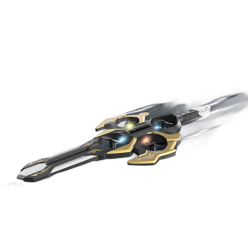 aeronave de control remoto espada voladora no tripulada modelo aéreo controlado por mano espuma resistente a la caída para niños de alta definición doble cámara quadcopter