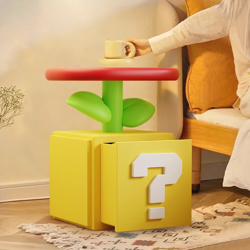 Super Mario Children's Sofa Side Table Cartoon Home Bedroom Bedside Cabinet Small Storage Rack Creative Storage