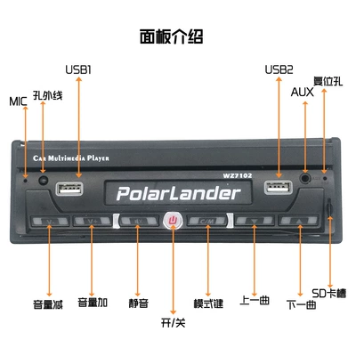 Car mp4 Screen Car Bluetooth Mp4
