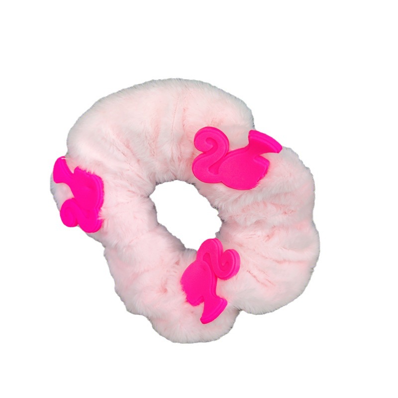 Dopamina dulce y picante Barbie Rosa mullida carta intestino grueso banda de pelo chica princesa cuerda de pelo Rosa rojo blanco tocado