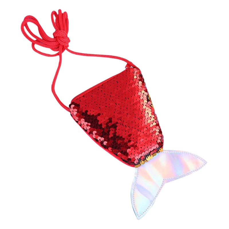 New Mermaid Tail Cross-Body Bag Creative Children's Shoulder Sequin Small Shoulder Bag Storage Lanyard Coin Purse Wholesale