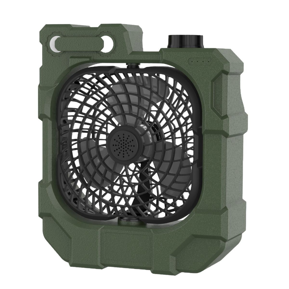 Lámpara Ventilador de Escritorio Portátil Recargable con Luz LED y Oscilación para Camping image 5