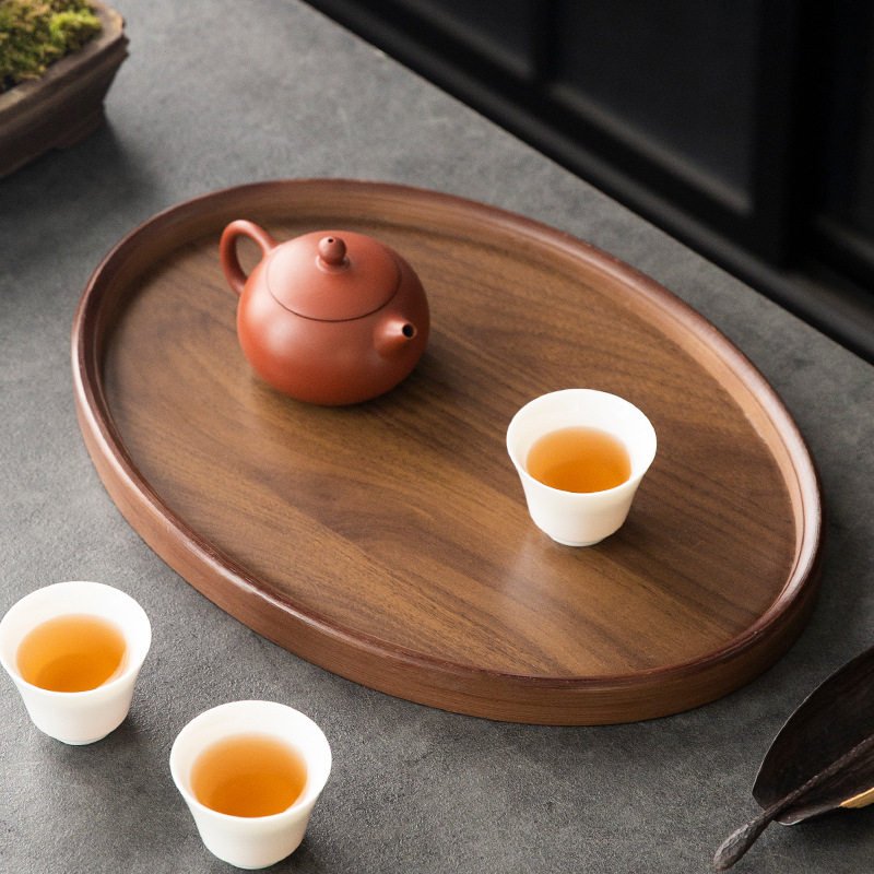 Bamboo Wooden Environmentally Friendly Household Water Cup Tea Set Tea Tray Snack Snack Tray Tea Accessories Dry Soaked Bamboo Wooden Environmentally Friendly Tray