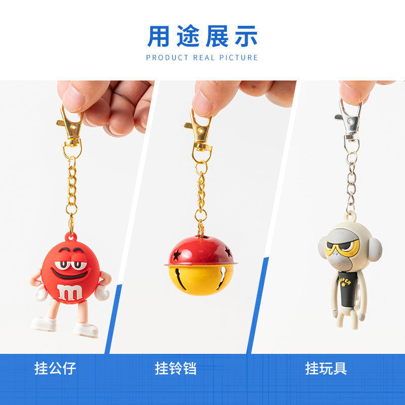 金メッキ犬バックル回転キーチェーンチェーン金属ロブスターバックルキーチェーン diy ジュエリー車のキーアクセサリー卸売|undefined