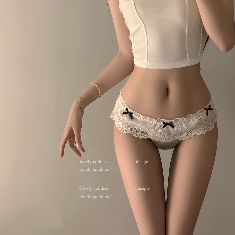 Gentle Love~ French-Style Sexy Lace Panties for Women, Breathable and Comfortable, Full Coverage Briefs, Low-Waist Shorts