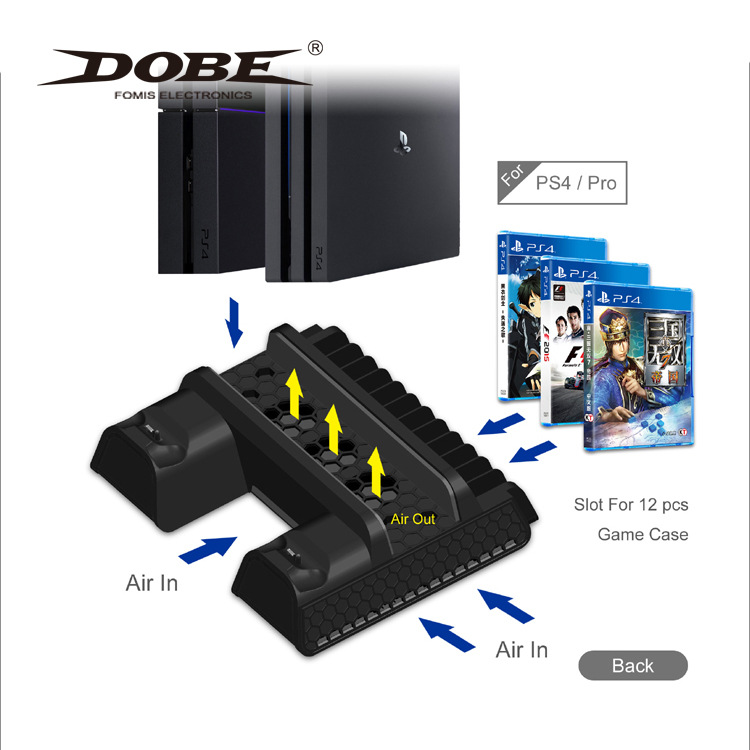 Base de Refrigeración PS4 de ABS con Disipación de Calor para Consola de Juegos