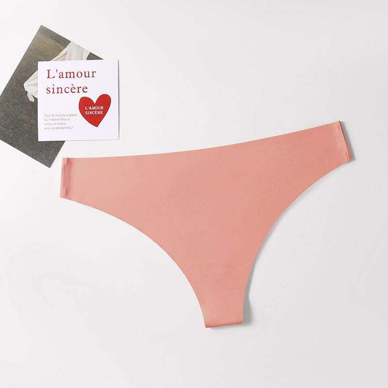 Трусики-стринги (кремовая нить) бесшовные T-back, йога underwear, белый и цветной, размеры S–XL, варианты плюс-сайза