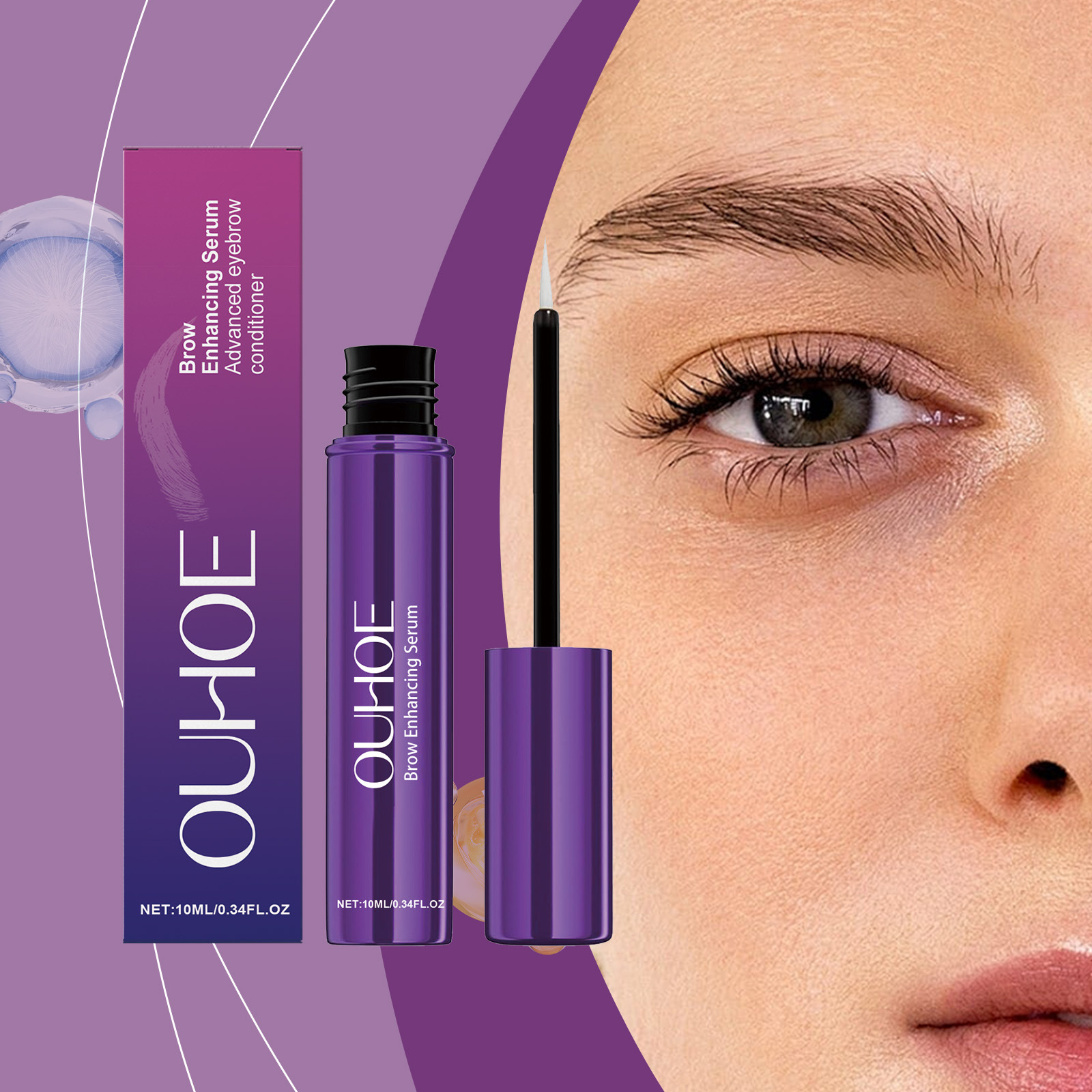 Ouhoe Eyebrow Thickening Liquid Gentle and Nourishing Ingredients for Beautiful and Soft Eyebrows, Moisturizing and Lightweight Care Solution