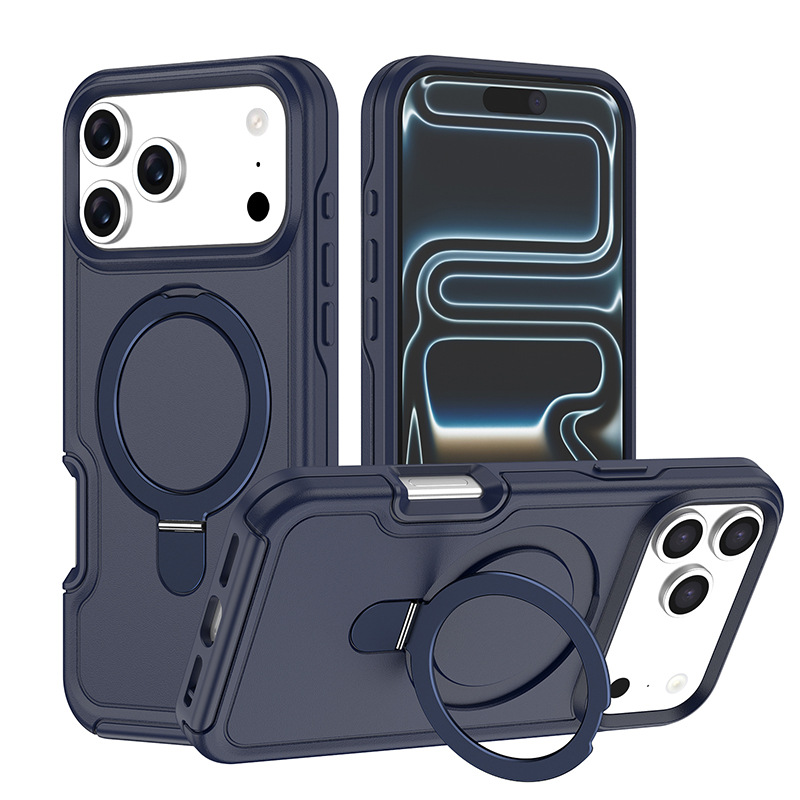 Comercio electrónico transfronterizo entre Europa y Estados Unidos aplicable al iPhone 17 Pro max Armor de guerra raqueta de cola redonda soporte de caso de teléfono móvil