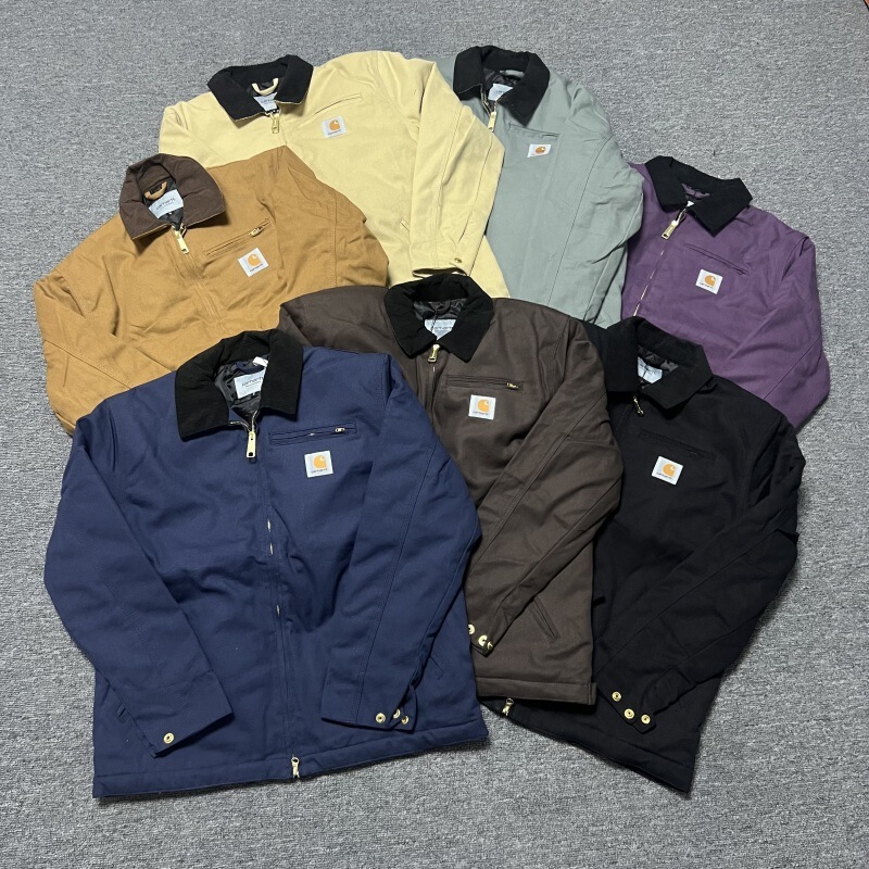 Heavy Weight Carhartt Carhartt Detroit Retro Canvas Thick Work Jacket Plus Cotton Jacket for Men and Women Heavy Weight Carhartt Carhartt Detroit Retro Canvas Thick Work Jacket Plus Cotton Jacket for Men and Women