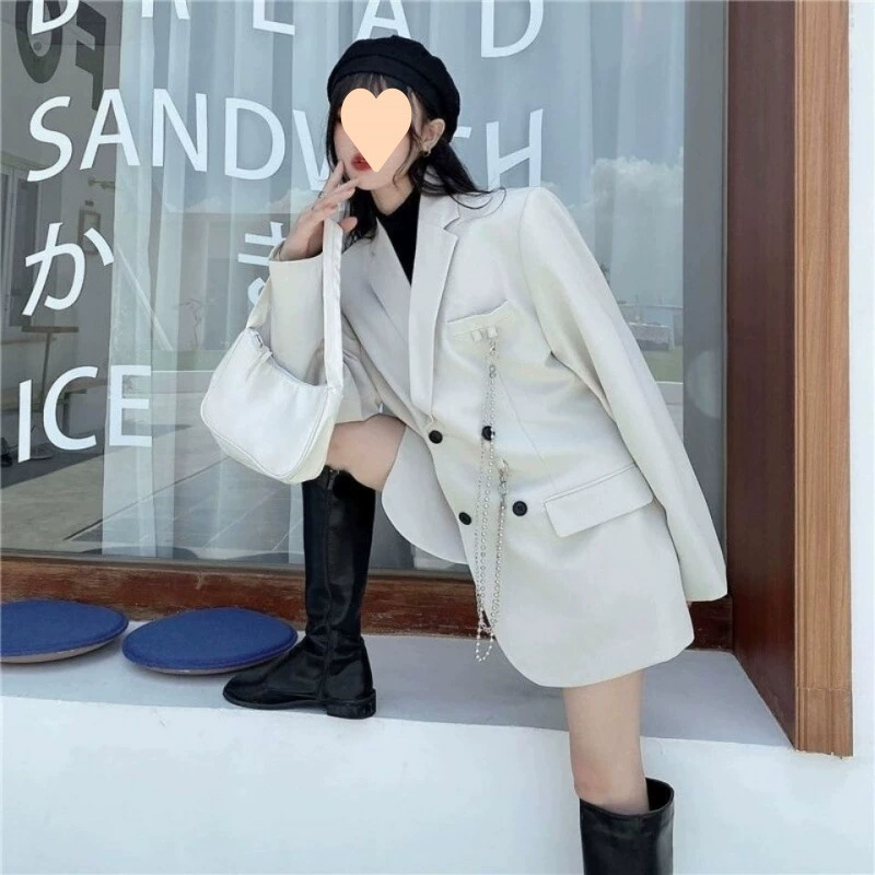 Осенний костюм, костюм, корейский стиль, oversize