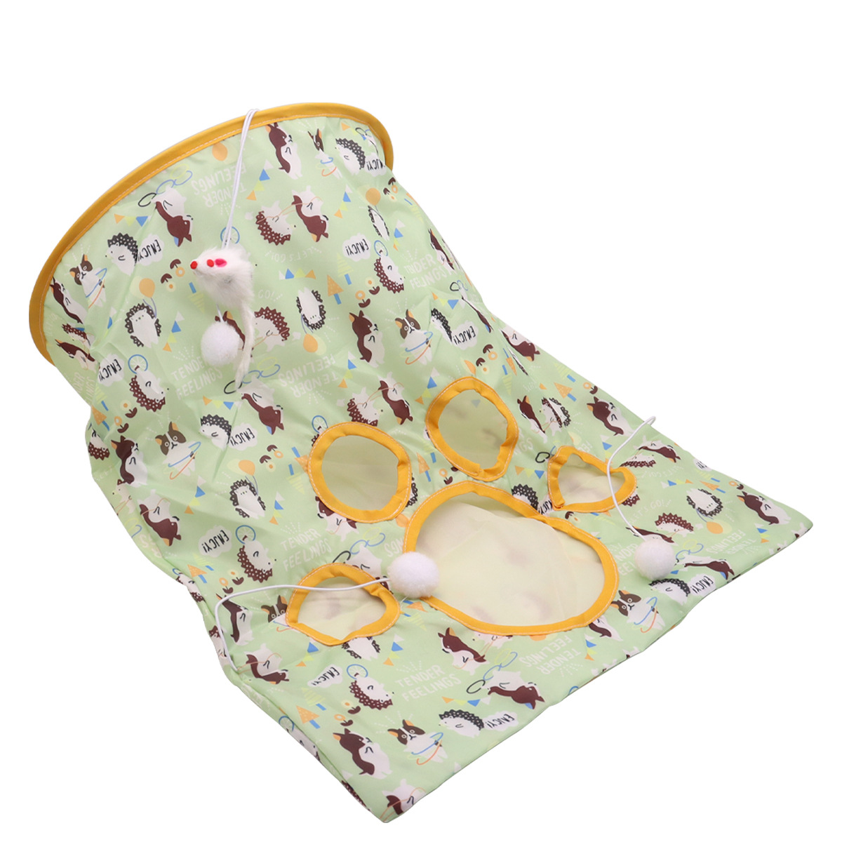 Nuevos juguetes para gatos para mascotas, auto-oprimidos, bolsas de perforación de gatos, túneles, agujeros de perforación de gatos, suministros de canal de gatitos resistentes a las mordeduras