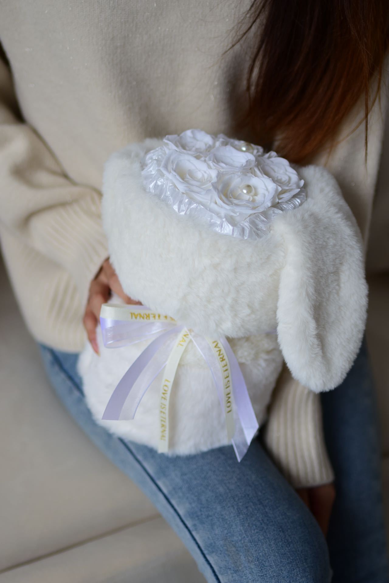 흰색 꽃다발 7*24cm