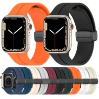 Применение Apple Watch iWatch876SE силиконовый магнитный ремешок Apple Watch однотонный складной браслет