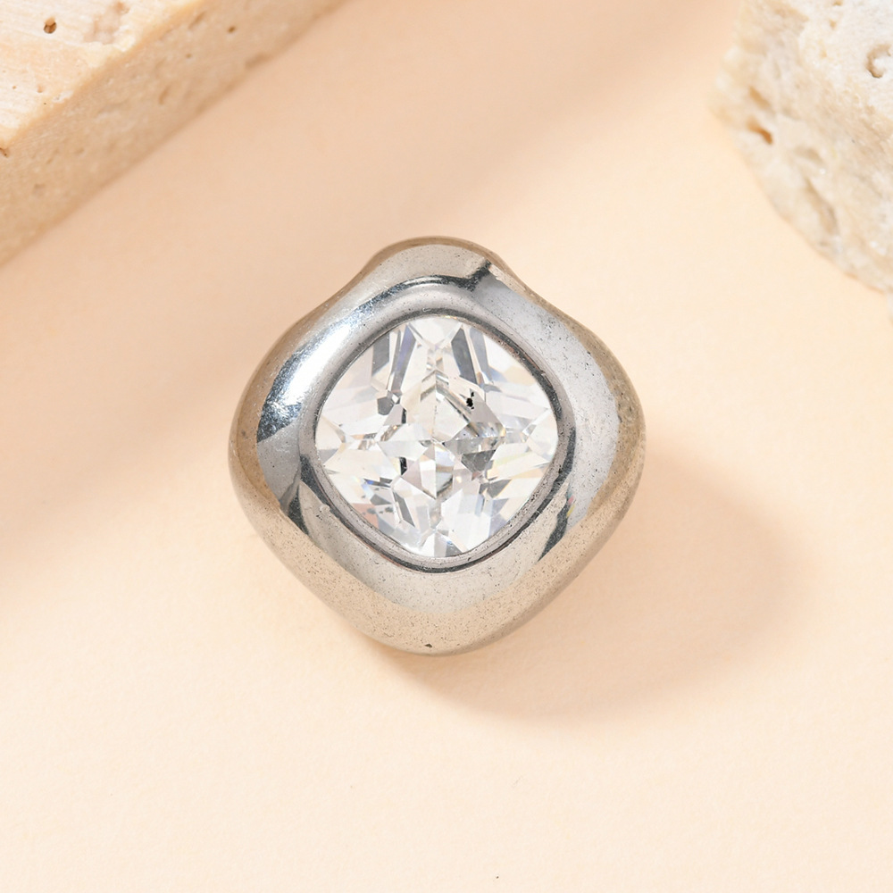 Joyas de acero inoxidable de estilo simple cuadrado redondeado accesorios de collar DIY accesorios