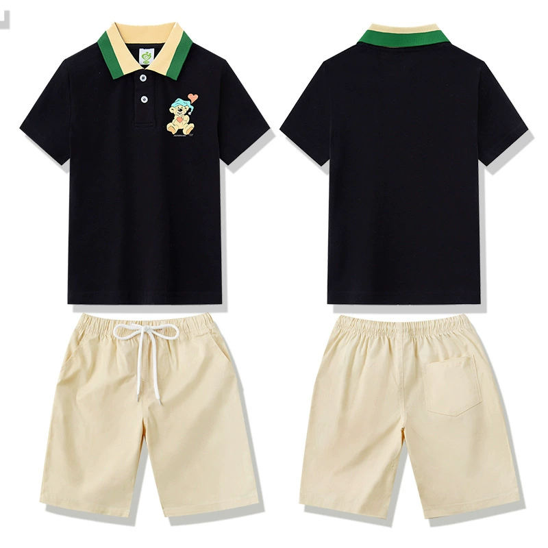 Мужская и женская летняя одежда, набор, polo, футболка с коротким рукавом, семейный стиль