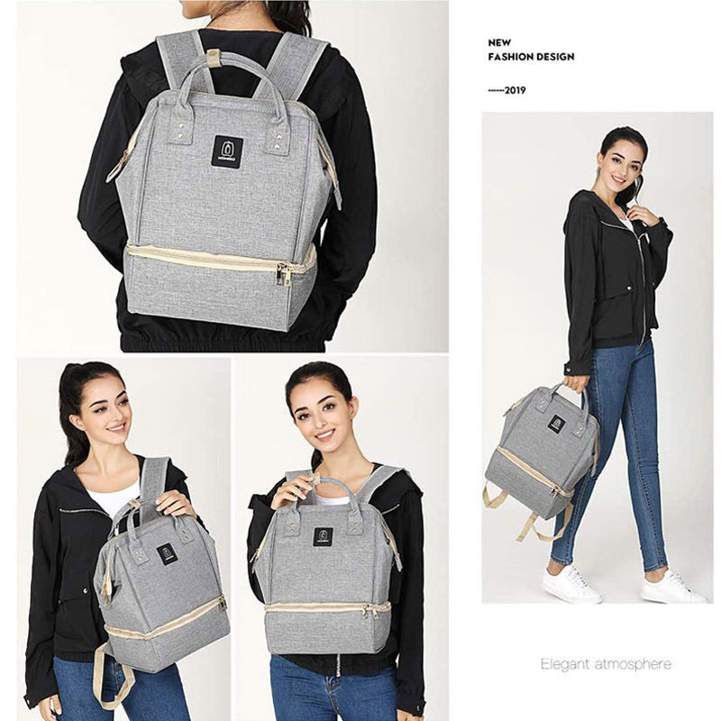 Bolsa de momia multifuncional bolsa materna e infantil Trabajo Portátil Bolsa refrigerada bolsa de leche materna Almacenamiento de leche bolsa de hielo bolsa de almuerzo de doble capa