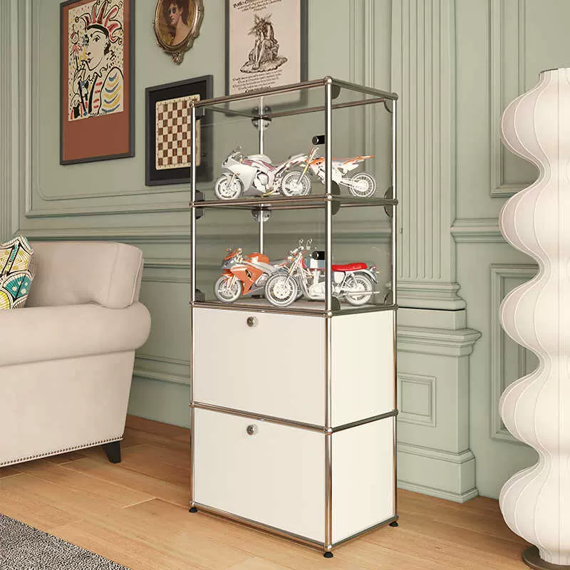 usm手办展示柜家用酒柜爆款乐高简约金属客厅不锈钢模块组合手办