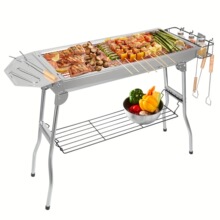 R 14655 Portable Folding Stains Steel Charcoal Grill ����