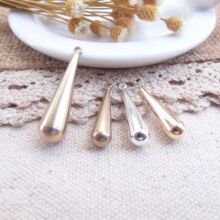 diy饰品铜尾坠水滴珠吊坠黄铜珠子挂件6*22MM实心吊珠箱包配件