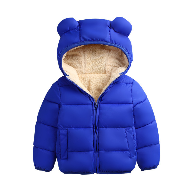 2024 nuevo invierno Abrigo acolchado de algodón para niños Abrigo acolchado de algodón engrosado lana de cordero estilo coreano abrigo forrado de lana de moda