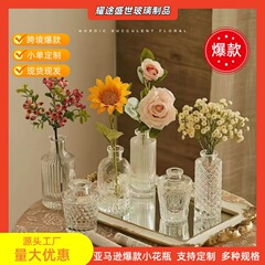 外国貿易卸売クリエイティブガラス小さな花瓶インスタイルホームデスクトップドライフラワーアレンジメント花瓶装飾装飾品