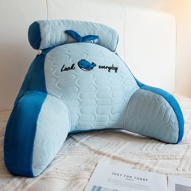 Ice Silk Latex Bedside Cushion Waist Protection Large Backrest Pregnant Women's Available Sofa Pillow Bed Removable Soft Bag Bedroom