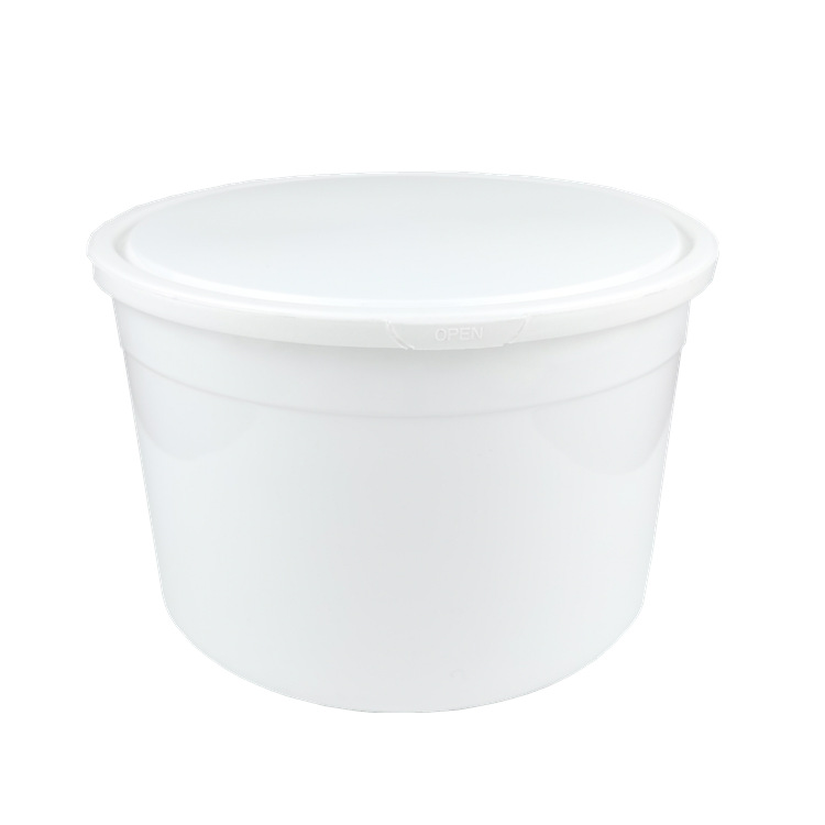 Suministro directo de fábrica 6L Cubo de helado 6kg grado alimenticio PP cubo de plástico sellado Boca Grande jarabe de comida cubo con tapa