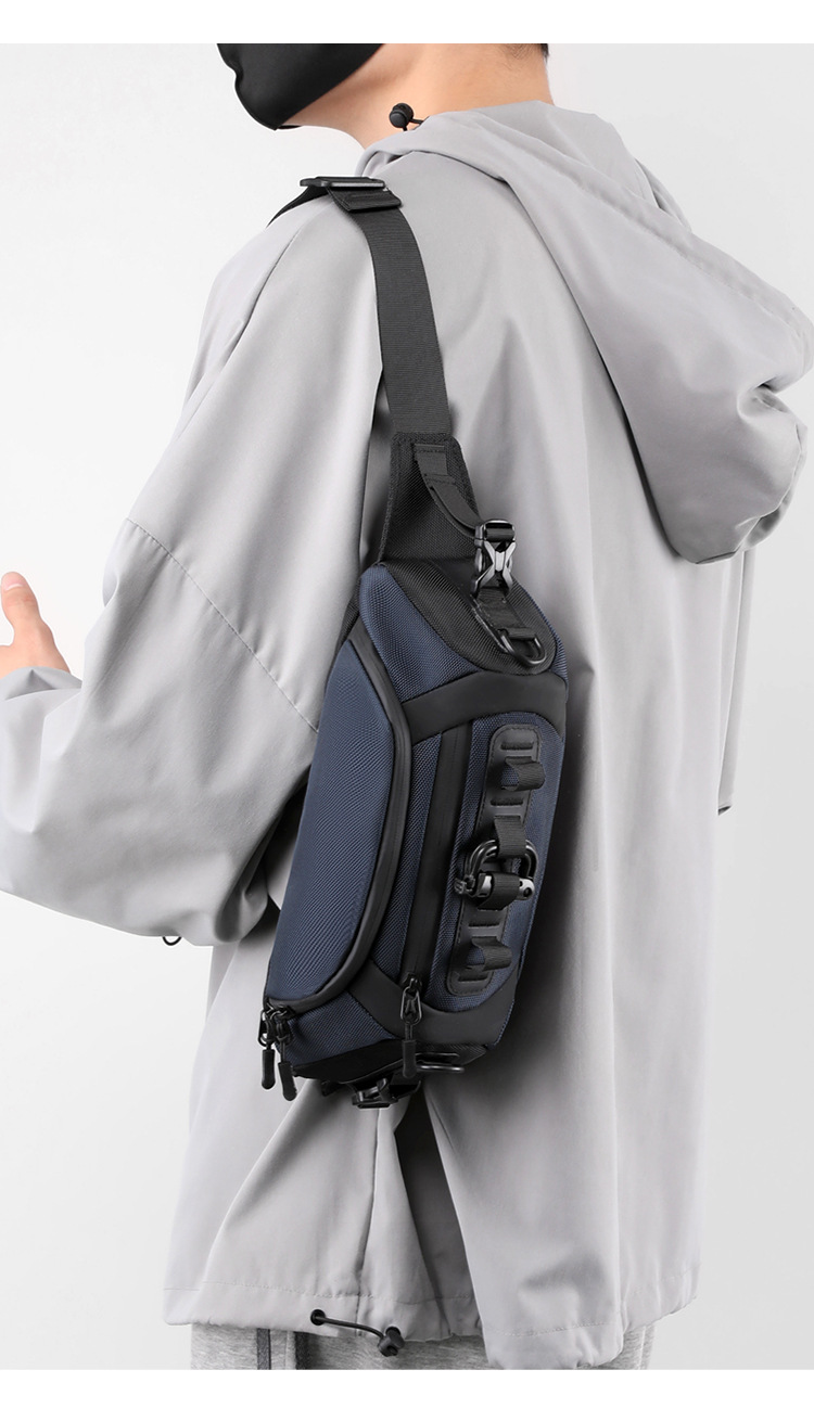Wepower's new ballistic nylon crossbody bag, outdoor functional windbreaker bag, simple men's waist bag and small crossbody bag undefined