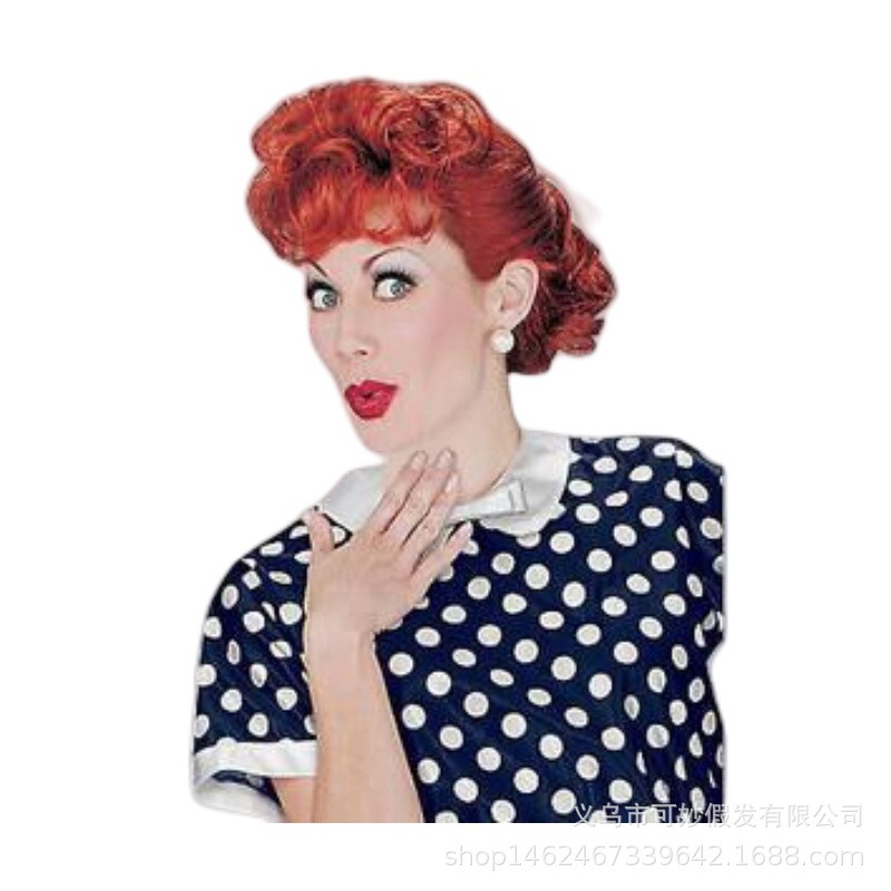 STfantasy Cosplay Wig Curly Hair Beehive Synthetic Wig Women Halloween Anime Party Wig