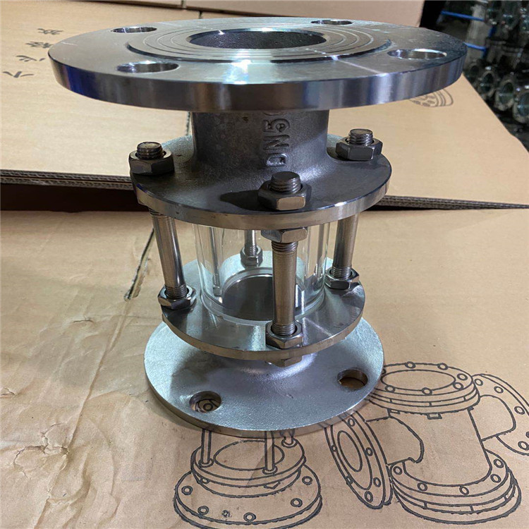 304不锈钢316玻璃管式视镜玻璃视盅内衬四氟视镜美日德法英俄韩标