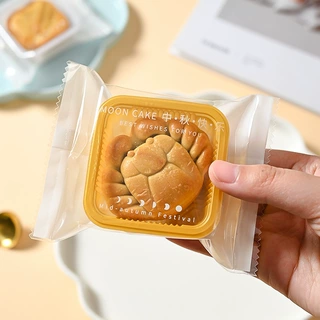 新款简约中秋广式流心月饼包装袋50g75g冰皮蛋黄酥自封机封袋批发