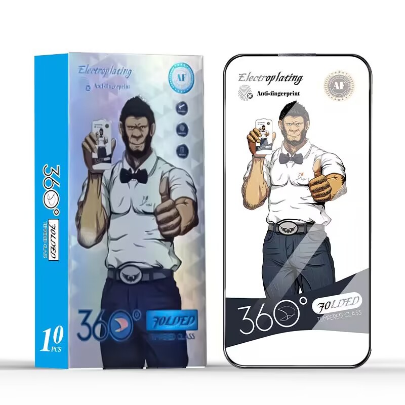 Iphone17 Beautiful Electroplated Half-Fold Anti-Static Tempered Film Suitable for Apple Series Phones 16Promax