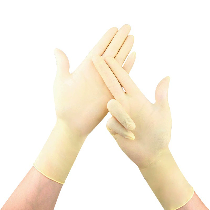 Прямые поставки с завода: 12inch латексных перчаток, текстурированная поверхность, без пудры, одноразовые латексные перчатки для использования в полупроводниковых заводах.
