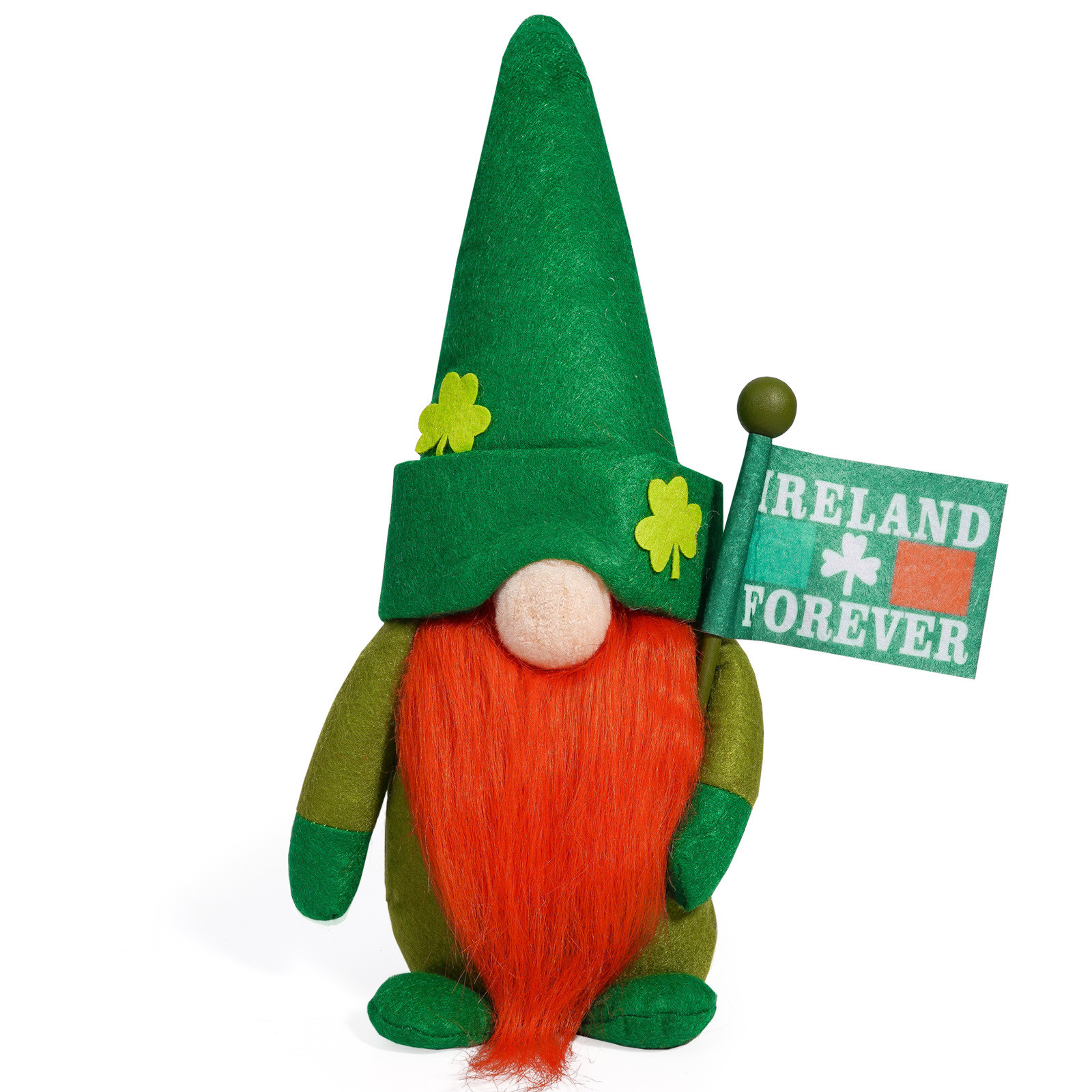 Muñecas irlandesas transfronterizas del día de San Patricio sin cara enano creativo hojas verdes Rudolph decoraciones