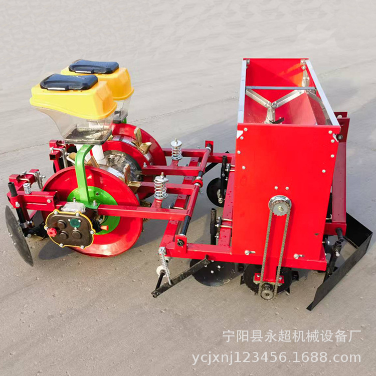 打瓜铺膜播种机农用高粱点播机四轮车带黄豆种植机谷子高粱点播机